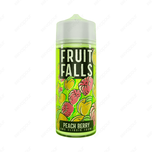 Fruit Falls Peach Berry | £14.99 | 888 Vapour | Fruit Falls Peach Berry E-Liquid perfectly balances the sweet flavours of peach and tangy raspberries for an all-round delicious fruity blend. Peach Berry by Fruit Falls is available in a 0mg 100ml shortfill