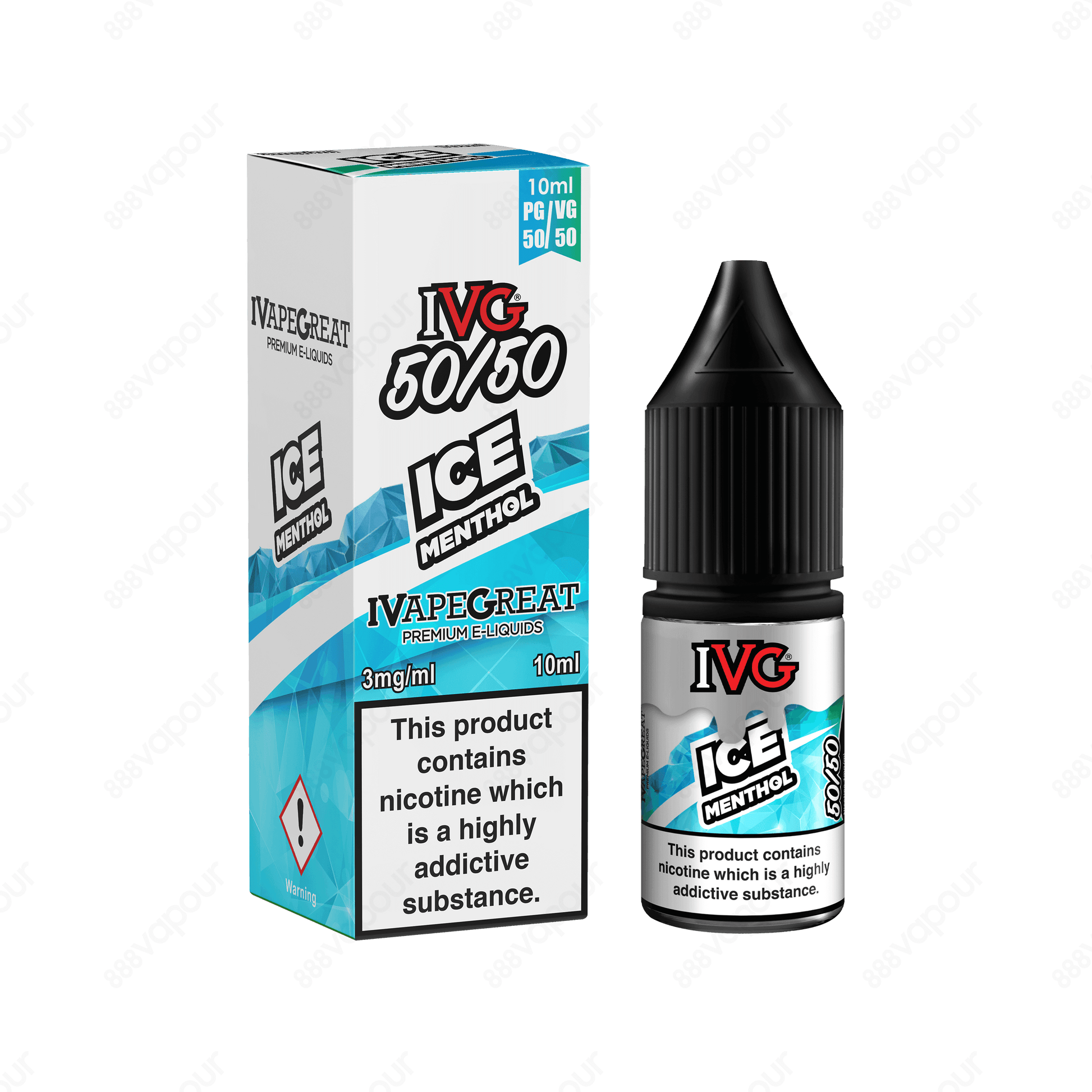 IVG Ice Menthol 50/50 E-Liquid | £3.49 | 888 Vapour | I VG Ice Menthol e-liquid is a chilled menthol with extra menthol and an ice touch! Ice Menthol by I VG is available in a 10ml bottle in 3mg, 6mg, 12mg and 18mg strengths, with a 50%VG/50%PG ratio that