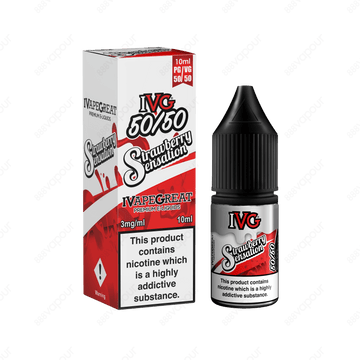 IVG Strawberry Sensation 50/50 E-Liquid | £3.49 | 888 Vapour | I VG Strawberry Sensation e-liquid is a delicious mix of fresh strawberries and sweet candy with a cool touch. Strawberry Sensation by I VG is available in a 10ml bottle in 3mg, 6mg, 12mg and