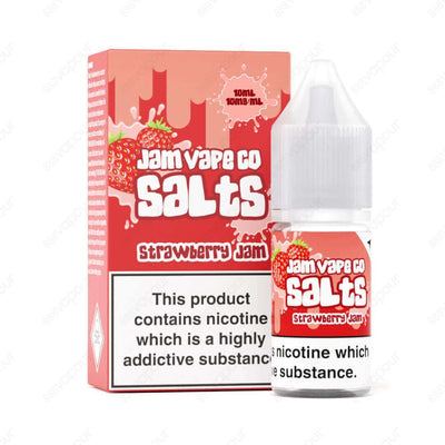 Jam Vape Co Strawberry Jam Salt E-Liquid | £2.50 | 888 Vapour | The Jam Vape Co Strawberry Jam nicotine salt e-liquid by Juice Sauz is a traditional strawberry jam flavour. Salt nicotine is made from the same nicotine found within the tobacco plant leaf b