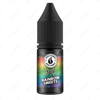 Juice N Power Rainbow Sweets Salt E-Liquid | £3.95 | 888 Vapour | Juice N Power Rainbow Sweets nicotine salt e-liquid will blast your tongue into hyperdrive with a rocking rainbow of fizzing fruity flavours! Salt nicotine is made from the same nicotine fo