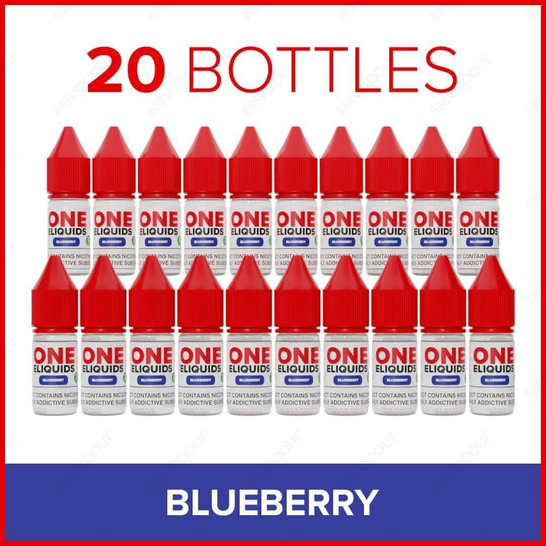One ELiquids Blueberry E-Liquid | £15.00 | 888 Vapour | One Eliquids Blueberry is the ultimate fruit flavoured 10ml! This sweet and tangy blend is ideal for starter kits and pod systems thanks to its 50PG/50VG ratio. Offering unbeatable value for money an