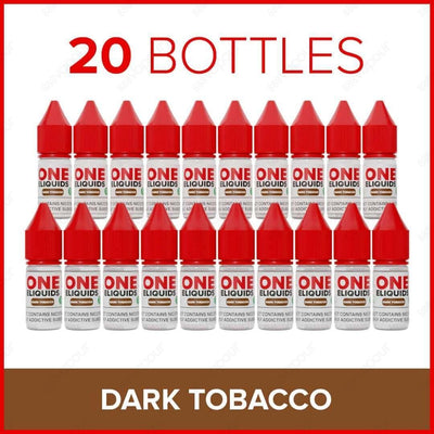 One ELiquids Dark Tobacco E-Liquid | £15.00 | 888 Vapour | One Eliquids Dark Tobacco is a rich 10ml that delivers an authentic cigarette-like flavour! This classic tobacco blend is ideal for starter kits and pod systems thanks to its 50PG/50VG ratio. Offe