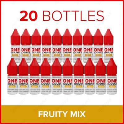 One ELiquids Fruity Mix E-Liquid | £15.00 | 888 Vapour | One Eliquids Fruity Mix is the ultimate fruit juice flavoured 10ml! This classic blend of tangy pineapple, red berries, crisp green apple and a hint of zingy citrus is ideal for starter kits and pod