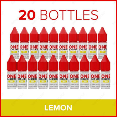 One ELiquids Lemon E-Liquid | £15.00 | 888 Vapour | One Eliquids Lemon is a balanced and refreshing citrus blend - the ideal all-day vape! This bitter-sweet 10ml is ideal for starter kits and pod systems thanks to its 50PG/50VG ratio. Offering unbeatable