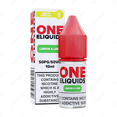 One ELiquids Lemon Lime E-Liquid | £1.00 | 888 Vapour | One Eliquids Lemon Lime is a powerful crush of citrus fruits! This refreshingly tangy blend is ideal for starter kits and pod systems thanks to its 50PG/50VG ratio. Offering unbeatable value for mone