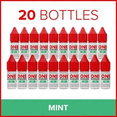One ELiquids Mint E-Liquid | £15.00 | 888 Vapour | One Eliquids Mint is the ultimate peppermint flavoured all-day vape! This cool yet sweet blend is ideal for starter kits and pod systems thanks to its 50PG/50VG ratio. Offering unbeatable value for money