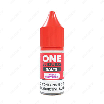 One ELiquids Purple Berry Drink Salt E-Liquid | £1.00 | 888 Vapour | One Eliquids Purple Berry Drink is a nic salt 10ml delivering a super-smooth throat hit with a powerful punch of flavour. This fizzy blend of mixed berries is ideal for starter kits and