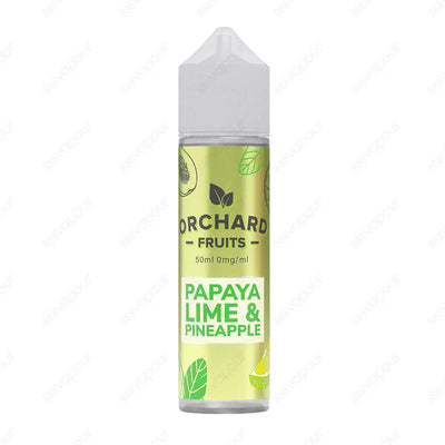 Orchard Fruits Papaya Lime & Pineapple E-Liquid | £12.99 | 888 Vapour | Orchard Fruits Papaya Lime & Pineapple e-liquid is a taste of the tropics! Exotic papaya blended with sweet pineapple and tart lime. Papaya Lime & Pineapple by Orchard Fruits is avail