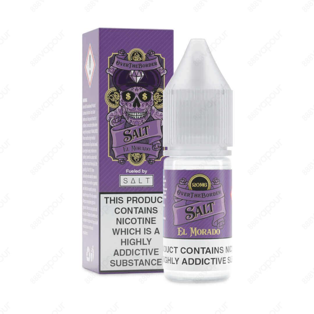 Over The Border El Morado Nicotine Salts | £3.49 | 888 Vapour | Meet El Morado, a delicious fusion of juicy blackcurrants and blackberries with a hint of sweet aniseed. Finished with an icy menthol exhale, this sumptuous 10ml nicotine salt is the ultimate