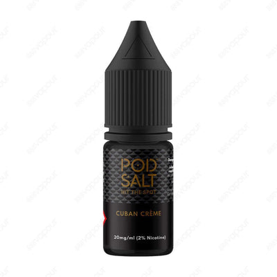 Pod Salt Core Cuban Creme Salt E-Liquid | £3.49 | 888 Vapour | Pod Salt Core Cuban Creme Salt E-Liquid infuses sweet cuban tobacco with layers of rich vanilla creme.Salt nicotine is made from the same nicotine found within the tobacco plant leaf but requi