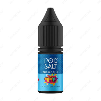 Pod Salt Fusions Bubble Blue Salt E-Liquid | £4.49 | 888 Vapour | Pod Salt Fusions Bubble Blue Salt E-Liquid is a take on the classic, sweet bubblegum flavour we all know and love. Salt nicotine is made from the same nicotine found within the tobacco plan