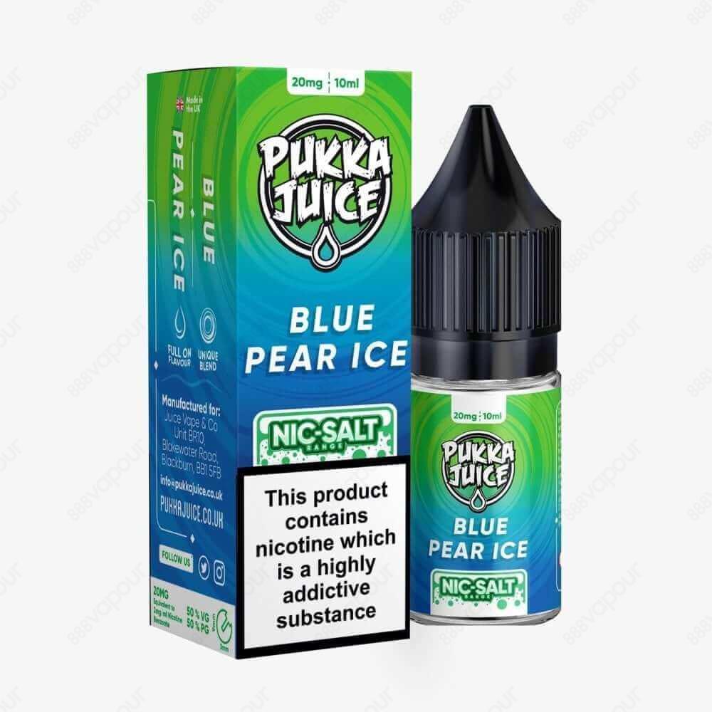 Pukka Juice Blue Pear Ice Salt E-Liquid | £3.99 | 888 Vapour | Pukka Juice Blue Pear Ice Salt E-Liquid is a mixture sweet blueberries fused with juicy pears and ice creating a refreshingly fruity all day vape with a cooling exhale. Salt nicotine is made f