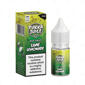 Pukka Juice Lime Lemonade Salt E-Liquid | £3.99 | 888 Vapour | Pukka Juice Lime Lemonade Nicotine Salt is a lemon and lime soft drink flavour. Salt nicotine is made from the same nicotine found within the tobacco plant leaf but requires a different manufa