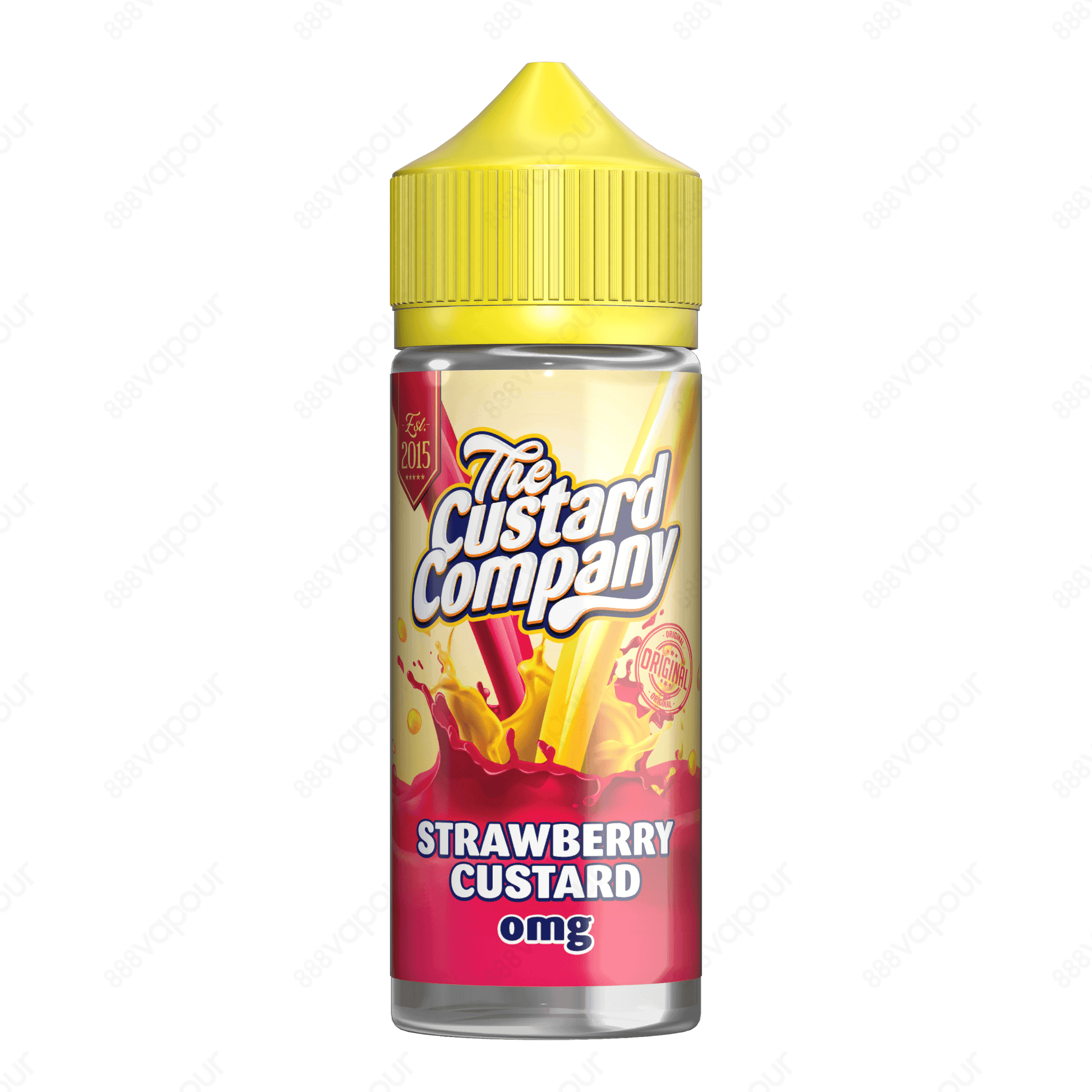 The Custard Company Strawberry Custard E-Liquid | £10.00 | 888 Vapour | The Custard Company Strawberry Custard e-liquid is a deep, rich, creamy custard infused with sweet and ripe strawberries. A strawberry dessert e-liquid to really whet the appetite! St