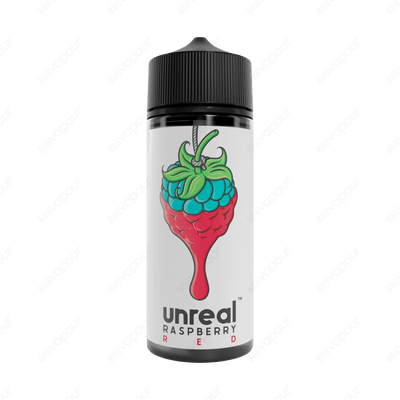 Unreal Raspberry Red Shortfill Vape E-Liquid | £14.99 | 888 Vapour | Red from Unreal Raspberry perfectly captures sweet cherry and hits of blue raspberry for the ultimate fruity flavour. Available in a 100ml shortfill, with space to add up to two nicotine