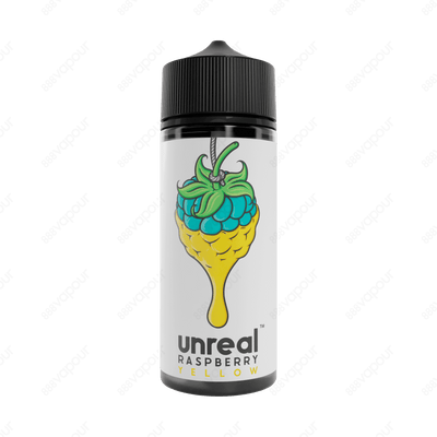 Unreal Raspberry Yellow Shortfill Vape E-Liquid | £14.99 | 888 Vapour | Yellow from Unreal Raspberry is a juicy combination of fresh pineapple and tangy blue raspberries. Available in a 100ml shortfill, with space to add up to two nicotine shots, these de