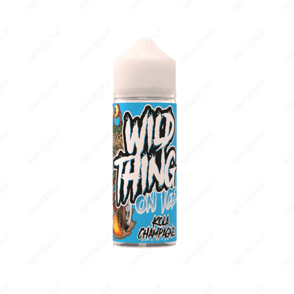 Wild Thing Kola Champagne On Ice E-Liquid | £8.00 | 888 Vapour | Wild Thing Kola Champagne On Ice e-liquid is kola with a Caribbean twist and added ice. Kola Champagne On Ice by Wild Thing is available in a 0mg 100ml shortfill, with space for two 10ml 18m