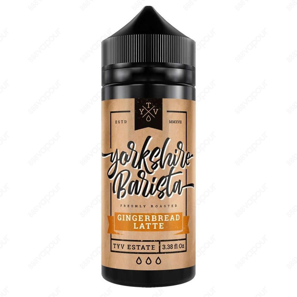 Yorkshire Barista Gingerbread Latte E-Liquid | £11.99 | 888 Vapour | Yorkshire Barista Gingerbread Latte e-liquid is a blend of gingerbread, milk and coffee. Gingerbread Latte by Yorkshire Barista is available in a 100ml 0mg shortfill, with space to add t